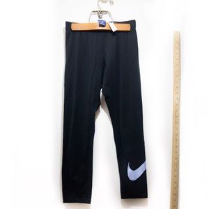 Black Nike Swoosh Leggings Small Stretch